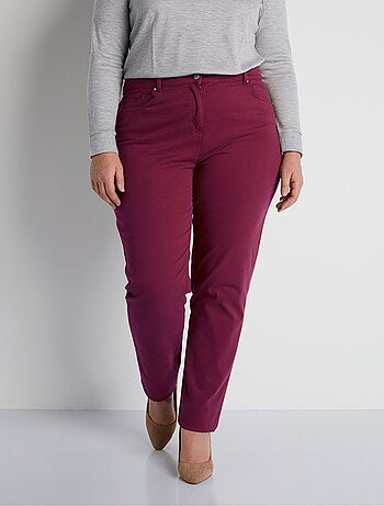 Pantalón recto de cinco bolsillos de algodón elástico - Afibel