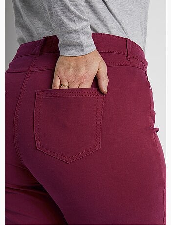 Pantalón recto de cinco bolsillos de algodón elástico - Afibel