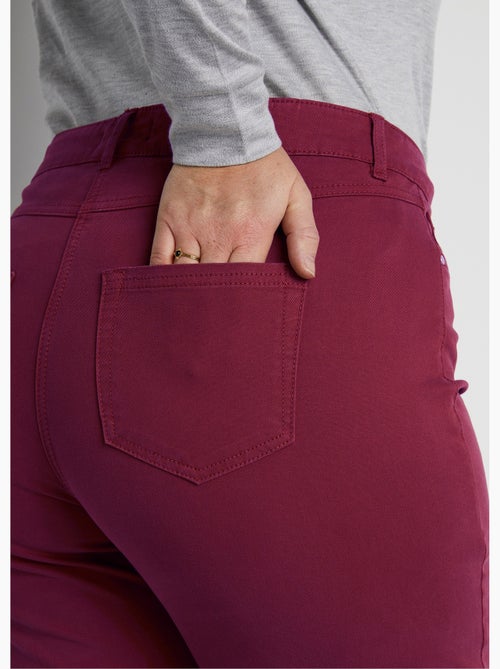 Pantalón recto de cinco bolsillos de algodón elástico - Afibel - Kiabi