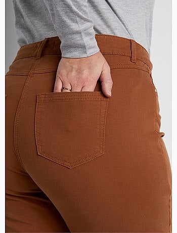 Pantalón recto de cinco bolsillos de algodón elástico - Afibel