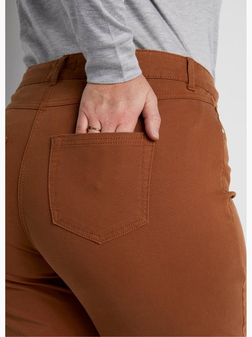 Pantalón recto de cinco bolsillos de algodón elástico - Afibel - Kiabi