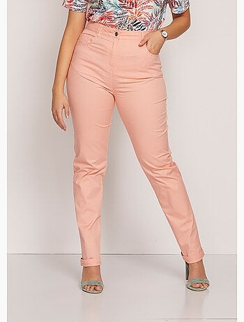 Pantalón recto de cinco bolsillos de algodón elástico - Afibel