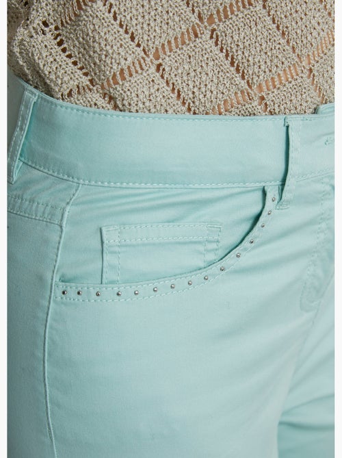 Pantalón recto de cinco bolsillos de algodón elástico - Afibel - Kiabi