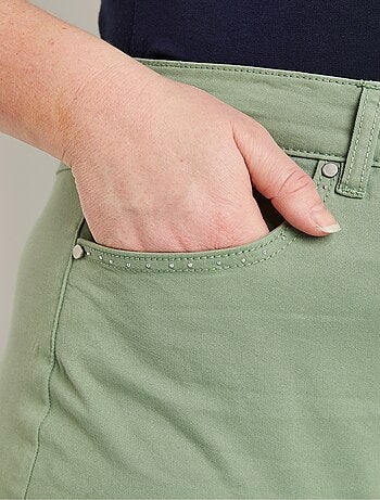 Pantalón recto de cinco bolsillos de algodón elástico - Afibel