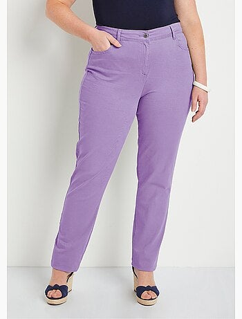 Pantalón recto de cinco bolsillos de algodón elástico - Afibel