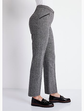 Pantalón recto de espiga o jaspeado con entrepierna de 70 cm - Afibel