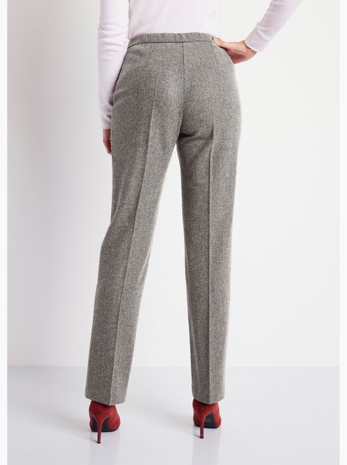Pantalón recto de espiga o jaspeado con entrepierna de 70 cm - Afibel - Kiabi
