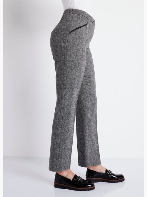 Pantalón recto de espiga o jaspeado con entrepierna de 70 cm - Afibel - Kiabi