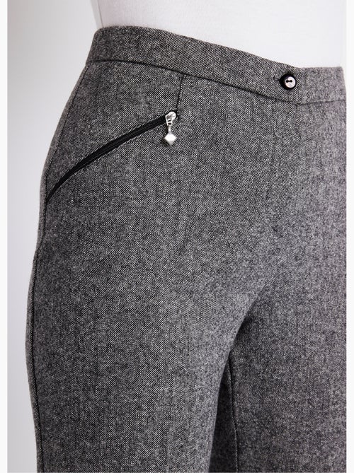 Pantalón recto de espiga o jaspeado con entrepierna de 70 cm - Afibel - Kiabi