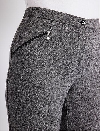 Pantalón recto de espiga o jaspeado con entrepierna de 70 cm - Afibel
