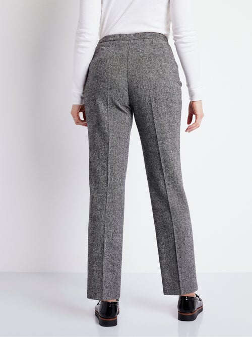 Pantalón recto de espiga o jaspeado con entrepierna de 70 cm - Afibel - Kiabi