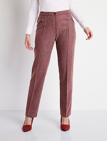 Pantalón recto de espiga o jaspeado con entrepierna de 70 cm - Afibel