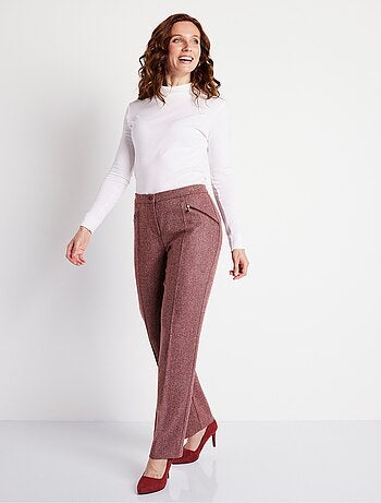 Pantalón recto de espiga o jaspeado con entrepierna de 70 cm - Afibel