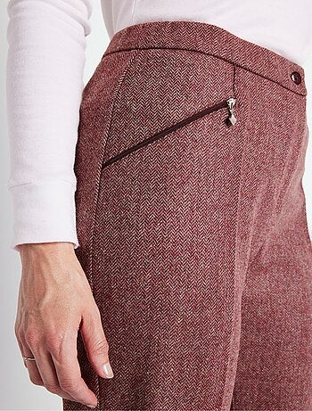 Pantalón recto de espiga o jaspeado con entrepierna de 70 cm - Afibel