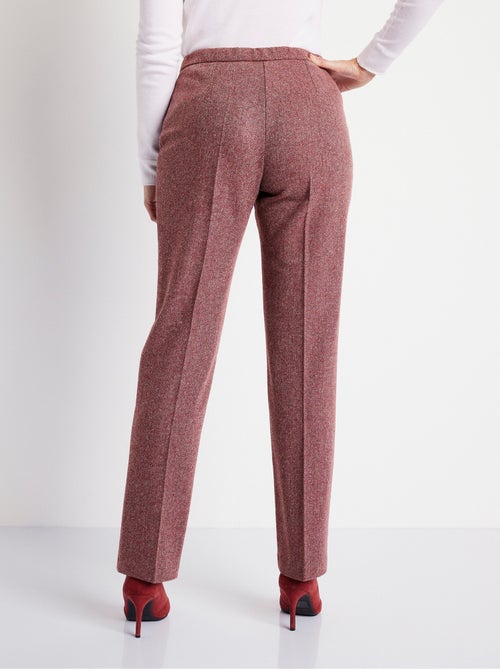 Pantalón recto de espiga o jaspeado con entrepierna de 70 cm - Afibel - Kiabi