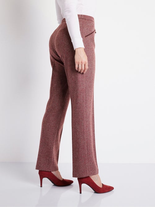 Pantalón recto de espiga o jaspeado con entrepierna de 70 cm - Afibel - Kiabi