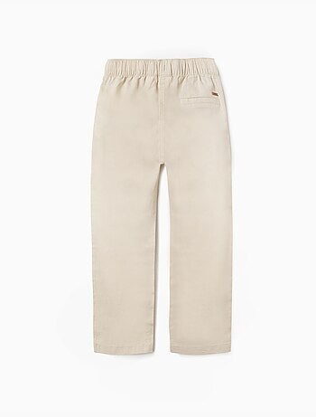 Pantalón recto de lino con cordón