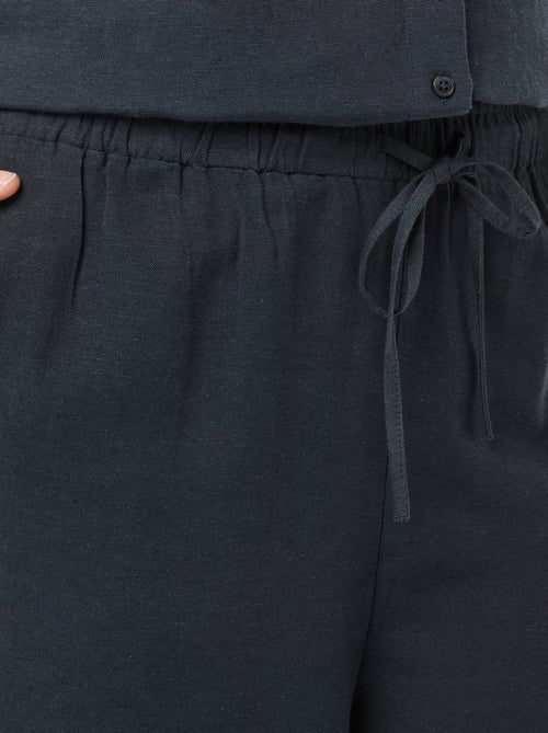 Pantalón recto de lino mezclado - Kiabi