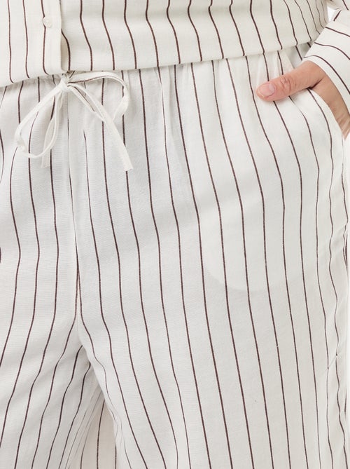 Pantalón recto de lino mezclado - Kiabi