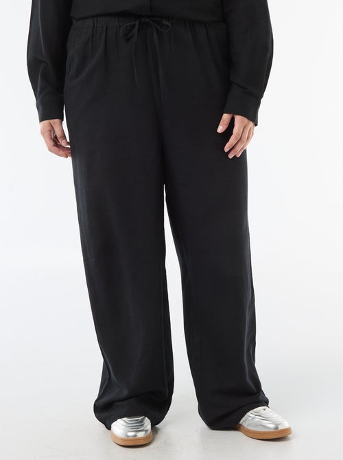 Pantalón recto de lino mezclado - Kiabi