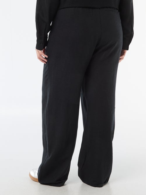 Pantalón recto de lino mezclado - Kiabi