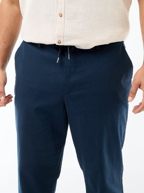 Pantalón recto de lino mixto - Kiabi