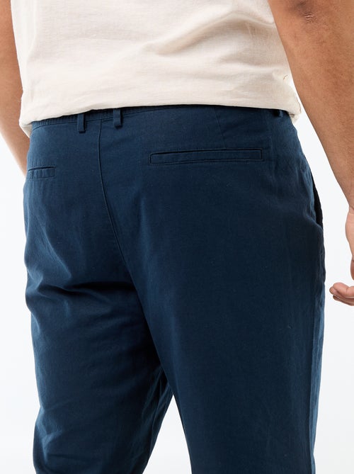 Pantalón recto de lino mixto - Kiabi