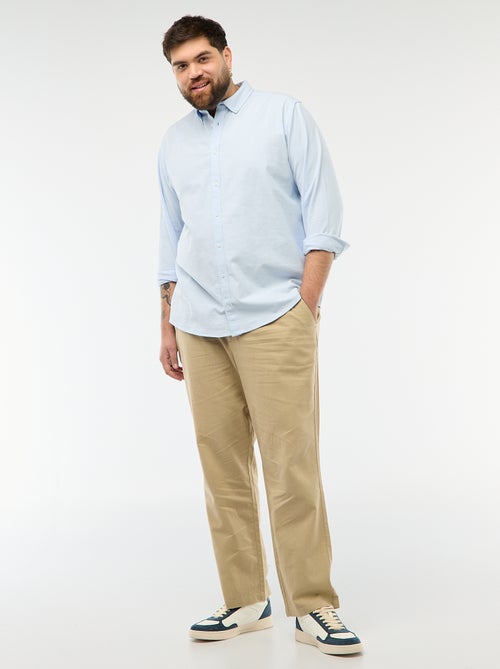 Pantalón recto de lino mixto - Kiabi