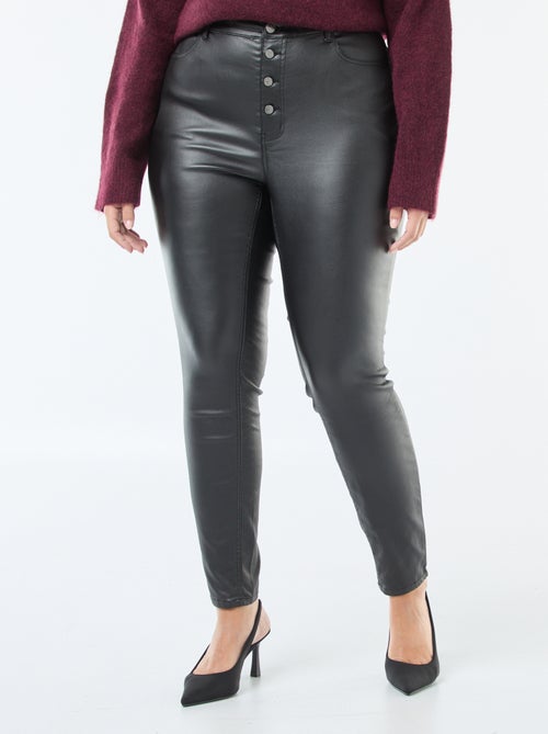 Pantalón recto de material satinado - Kiabi