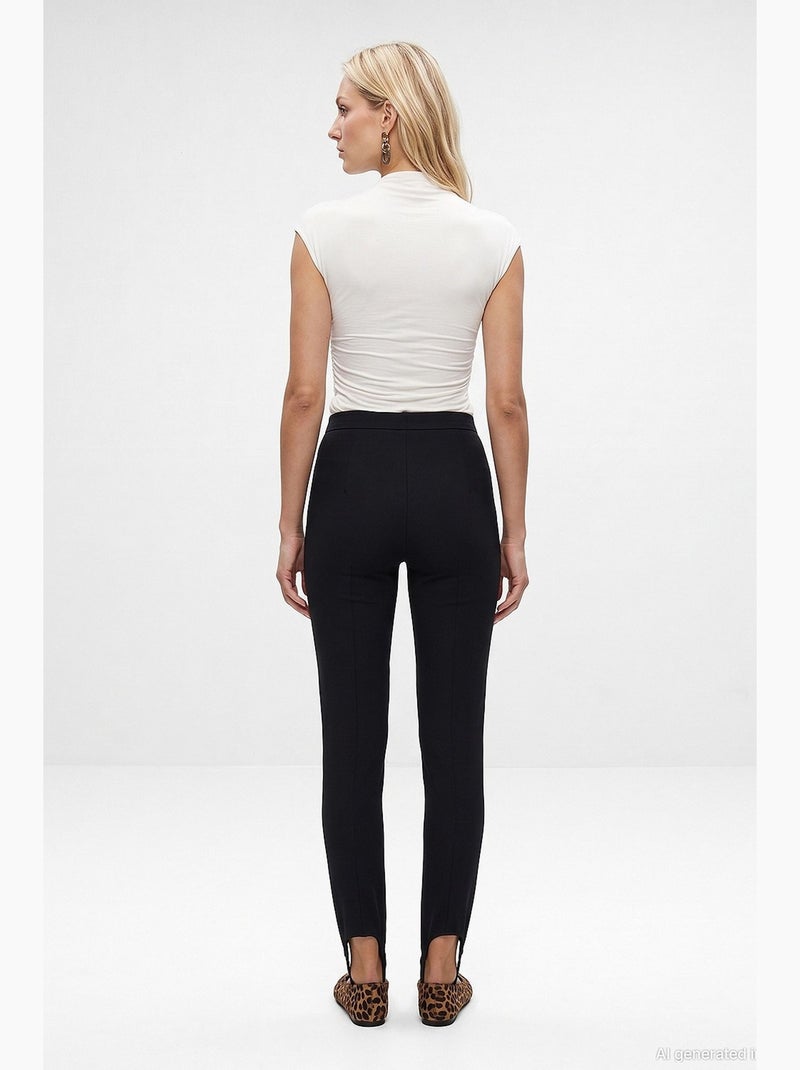 Pantalón recto de mujer dilvin Negro - Kiabi