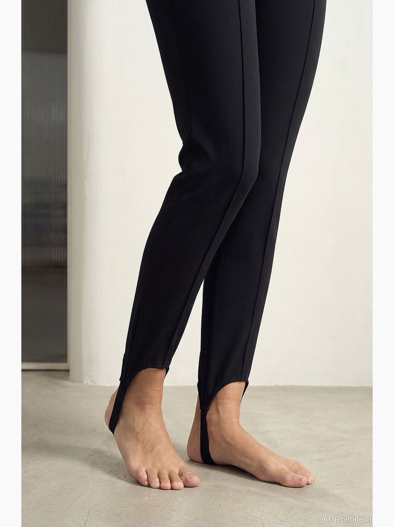 Pantalón recto de mujer dilvin Negro - Kiabi