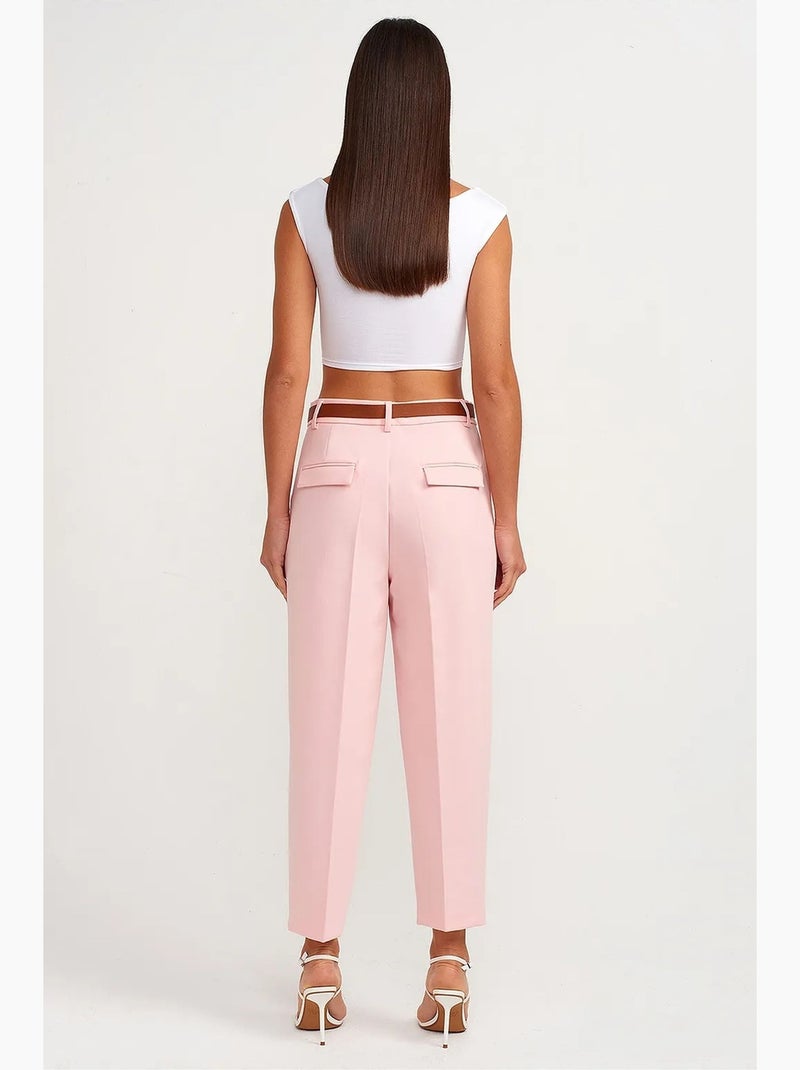 Pantalón recto de mujer dilvin Rosa claro - Kiabi