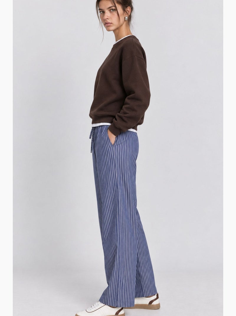 Pantalón recto de mujer istanbul Azul - Kiabi