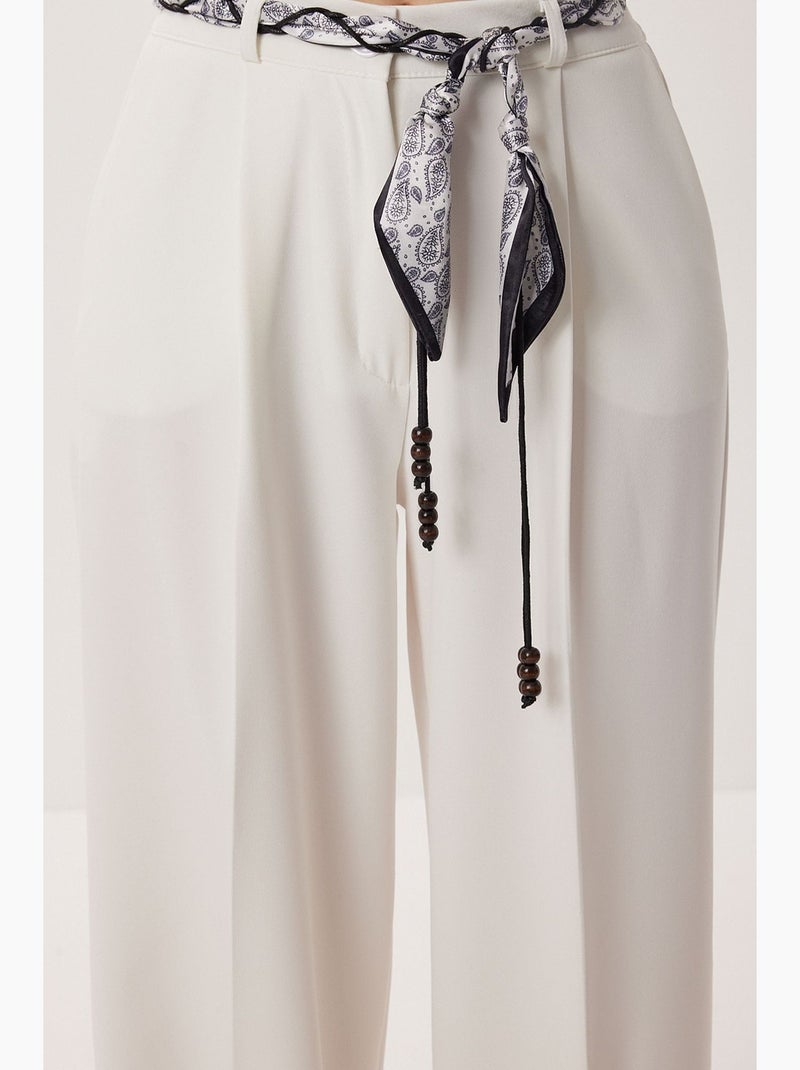 Pantalón recto de mujer istanbul Blanco roto - Kiabi