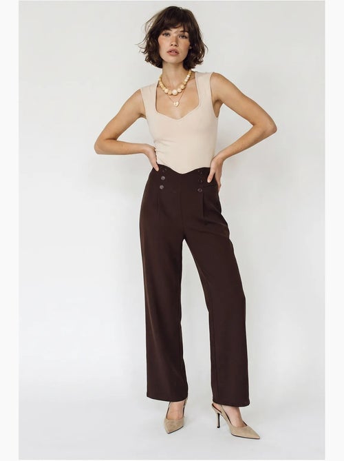 Pantalón recto de mujer lucci - Kiabi Pantalón recto de mujer lucci - Kiabi