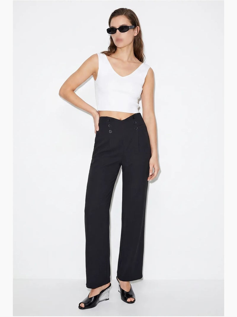 Pantalón recto de mujer lucci Negro - Kiabi