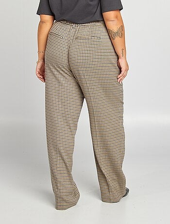 Pantalón recto de pata de gallo 'Only Carmakoma'