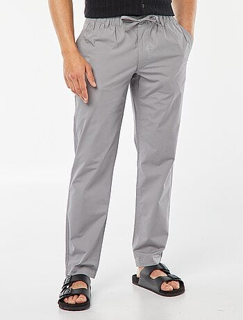 Pantalón recto de popelina