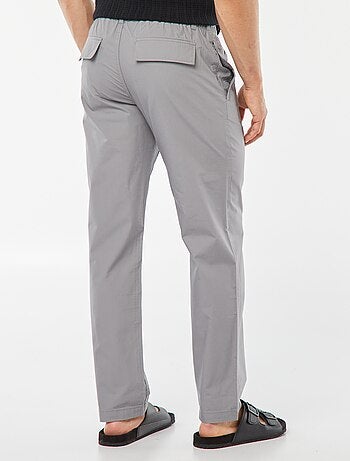 Pantalón recto de popelina