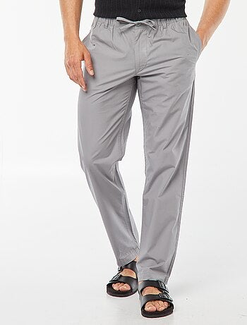 Pantalón recto de popelina