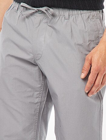 Pantalón recto de popelina