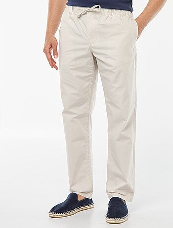 Pantalón recto de popelina