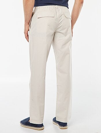 Pantalón recto de popelina