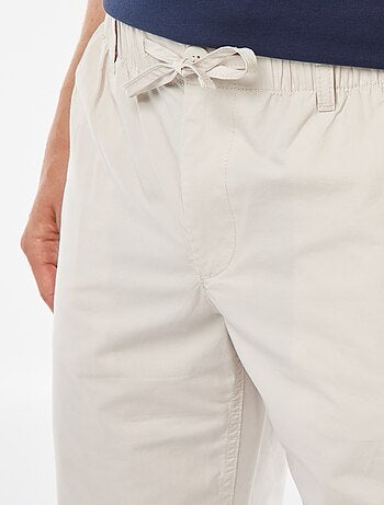 Pantalón recto de popelina