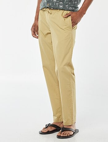 Pantalón recto de popelina