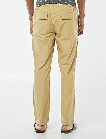 Pantalón recto de popelina