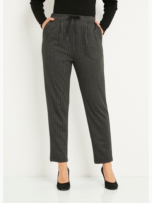 Pantalón recto de punto elástico con cintura elástica - afibel - Kiabi