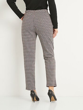 Pantalón recto de punto elástico con cintura elástica - afibel