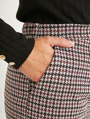Pantalón recto de punto elástico con cintura elástica - afibel