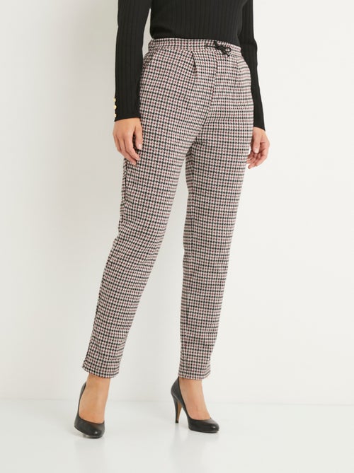 Pantalón recto de punto elástico con cintura elástica - afibel - Kiabi Pantalón recto de punto elástico con cintura elástica - afibel - Kiabi